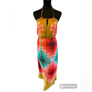 Colorful Halter Dress